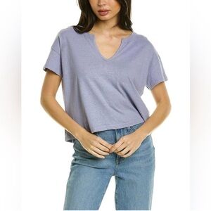 Madewell Cropped Drop Shoulder V-neck Tee